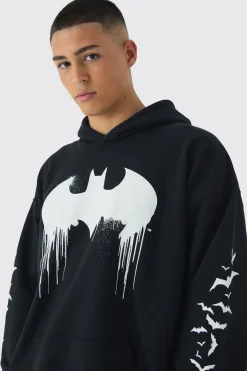 Oversized Batman License Multi Print Hoodie | BoohooMAN UK