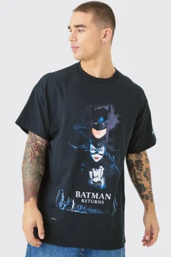 Oversized Batman Returns License T-shirt | BoohooMAN UK
