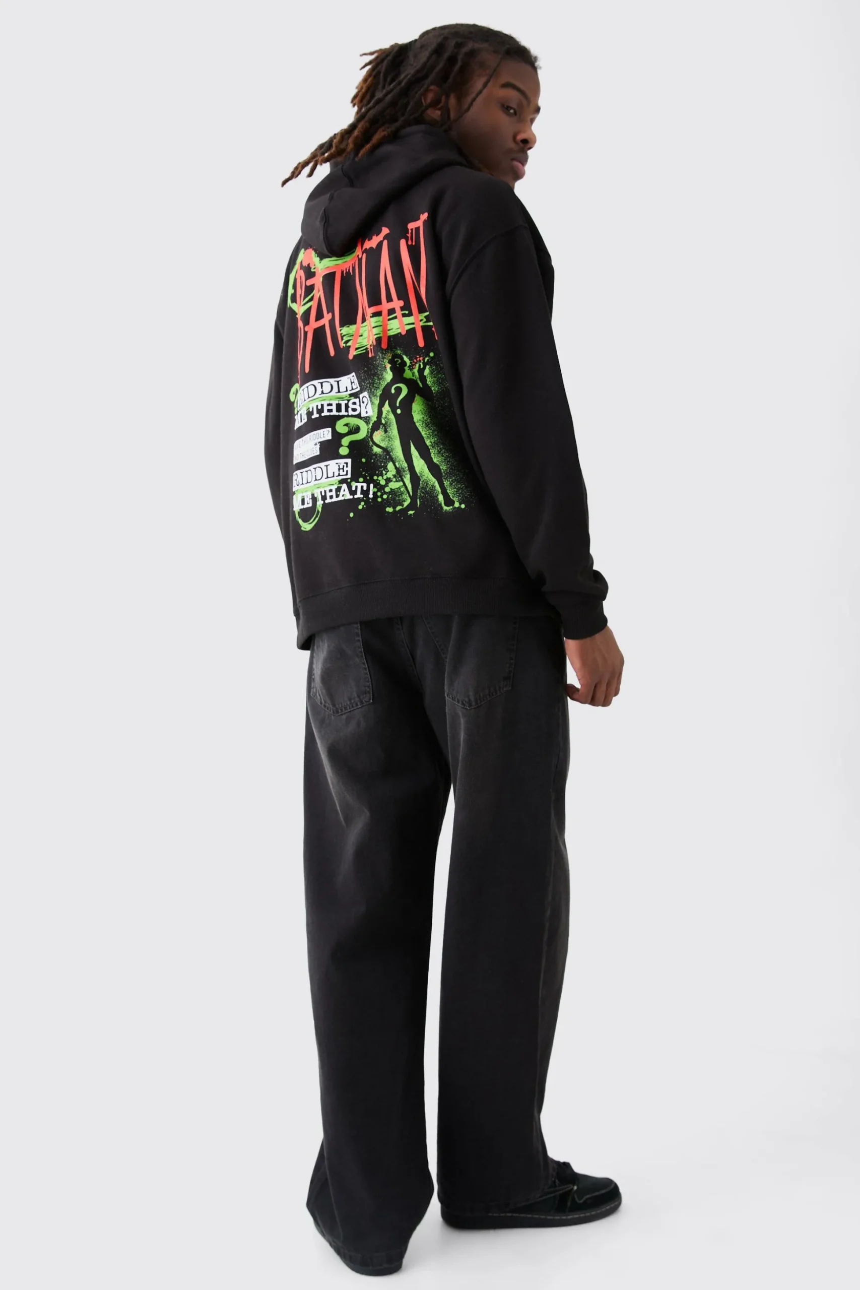 Oversized Batman Riddler License Hoodie | BoohooMAN UK