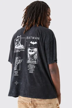 Oversized Batman Wash License T-shirt | BoohooMAN UK