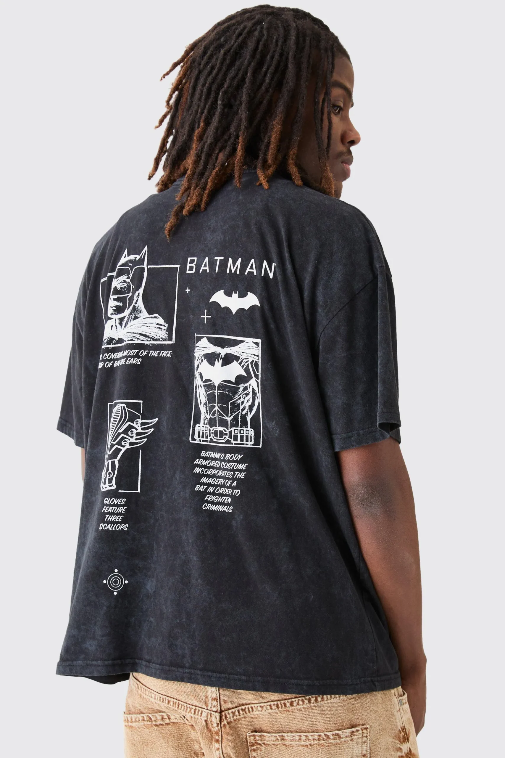Oversized Batman Wash License T-shirt | BoohooMAN UK
