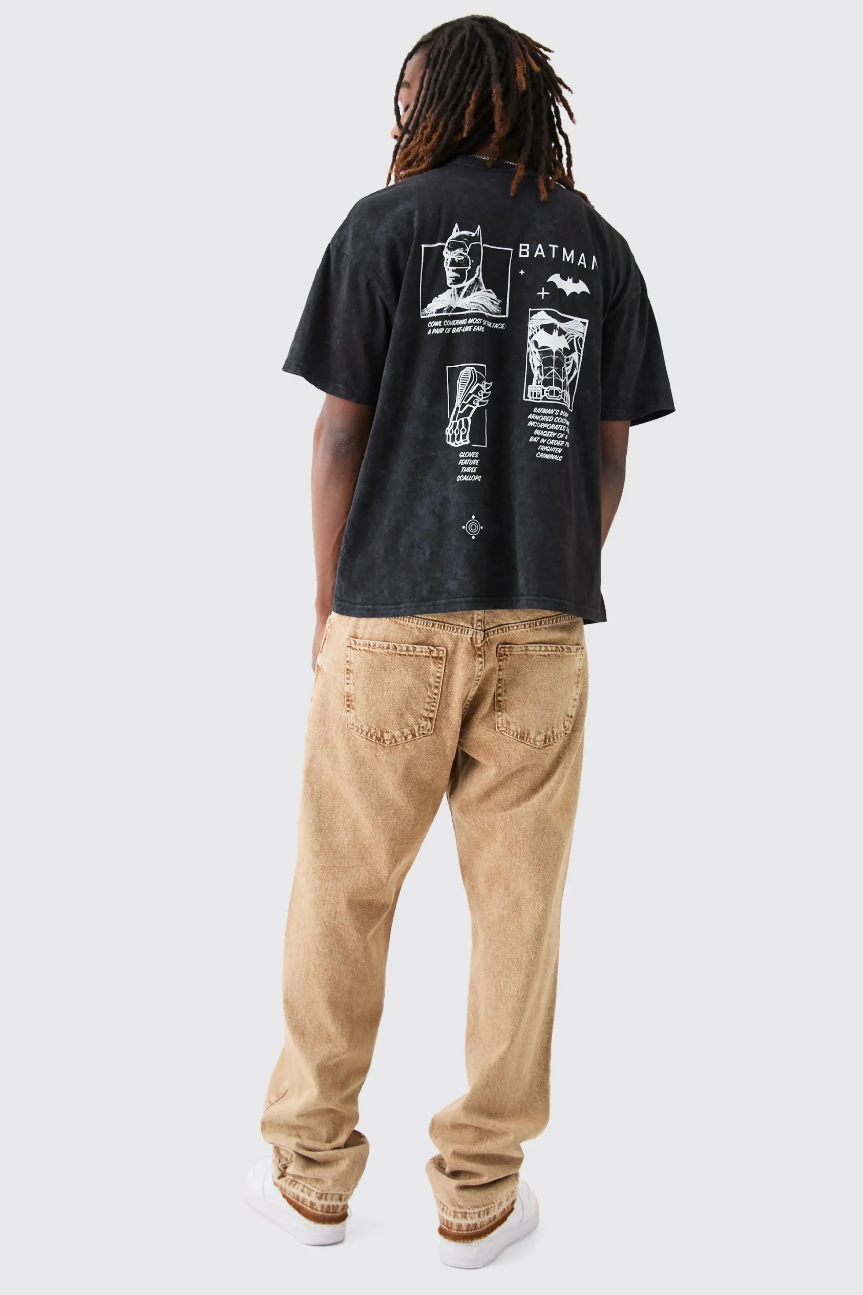 Oversized Batman Wash License T-shirt | BoohooMAN UK