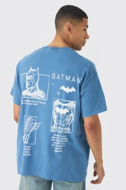 Oversized Batman Wash License Print T-shirt | BoohooMAN UK