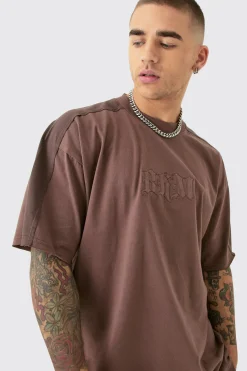 Oversized BHM Applique T-shirt & Carpenter Jort Set | BoohooMAN UK