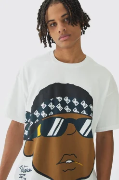 Oversized Biggie Cartoon License T-Shirt | BoohooMAN UK
