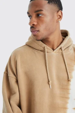 Oversized Bleached Teddy Graphic Hoodie | BoohooMAN UK