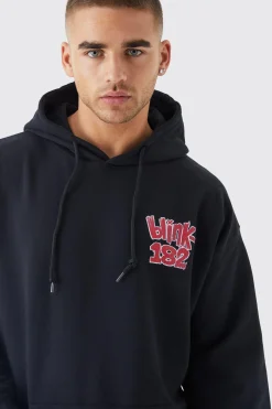 Oversized Blink 182 License Hoodie | BoohooMAN UK