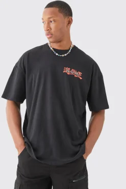 Oversized Blue Eyes Yugioh License T-shirt | BoohooMAN UK