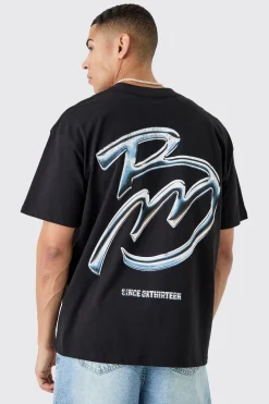 Oversized Bm Graphic T-shirt | BoohooMAN UK