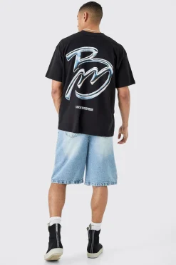 Oversized Bm Graphic T-shirt | BoohooMAN UK