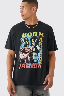 Oversized Bob Marley License T-shirt | BoohooMAN UK