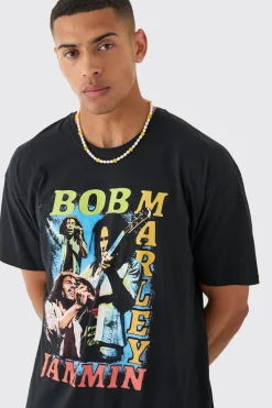 Oversized Bob Marley License T-shirt | BoohooMAN UK