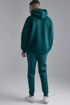 Oversized Bonded Scuba Hoodie | BoohooMAN UK