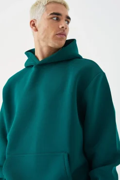 Oversized Bonded Scuba Hoodie | BoohooMAN UK