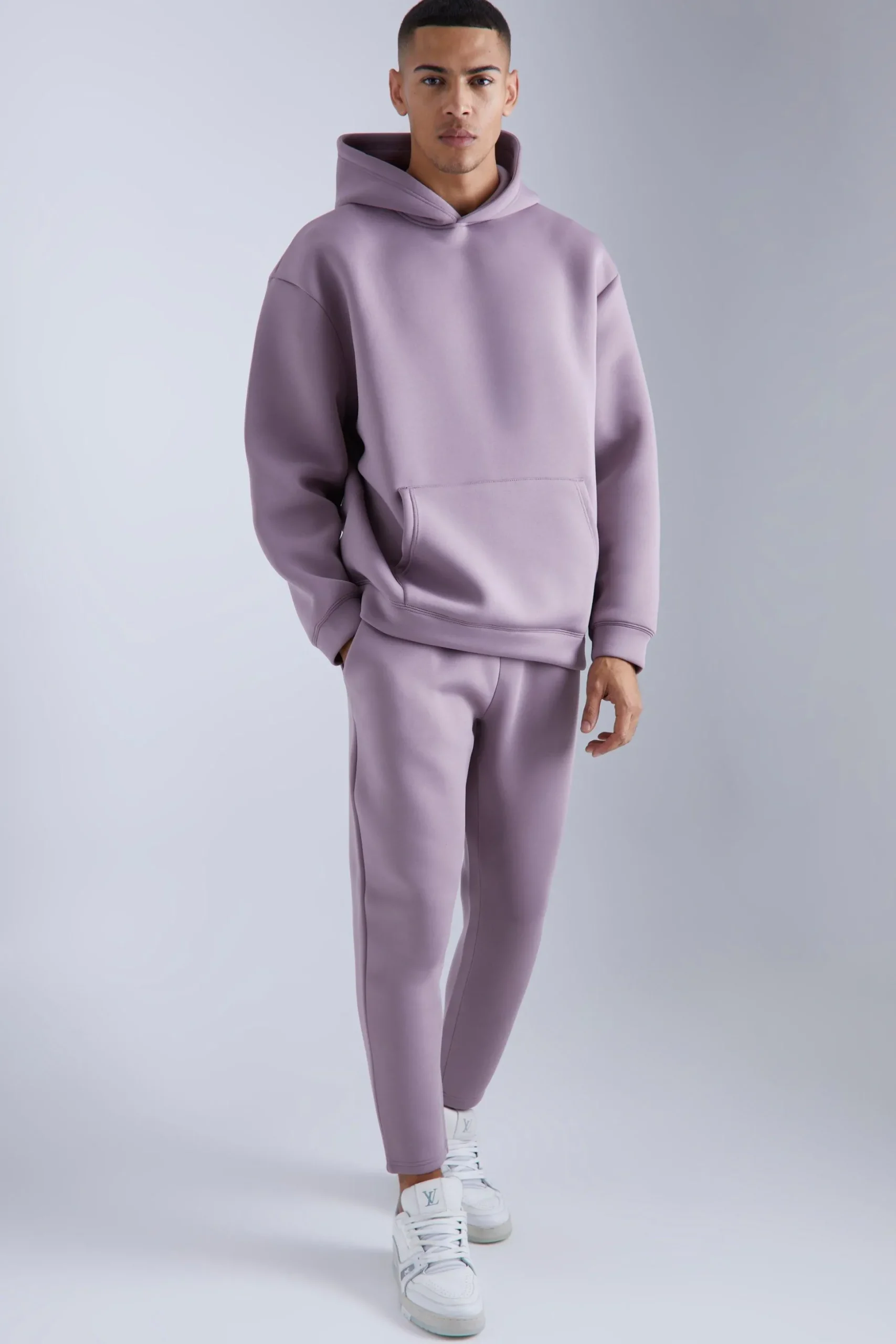 Oversized Bonded Scuba Hooded Tracksuit | BoohooMAN UK