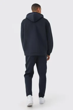 Oversized Bonded Scuba Hooded Tracksuit | BoohooMAN UK