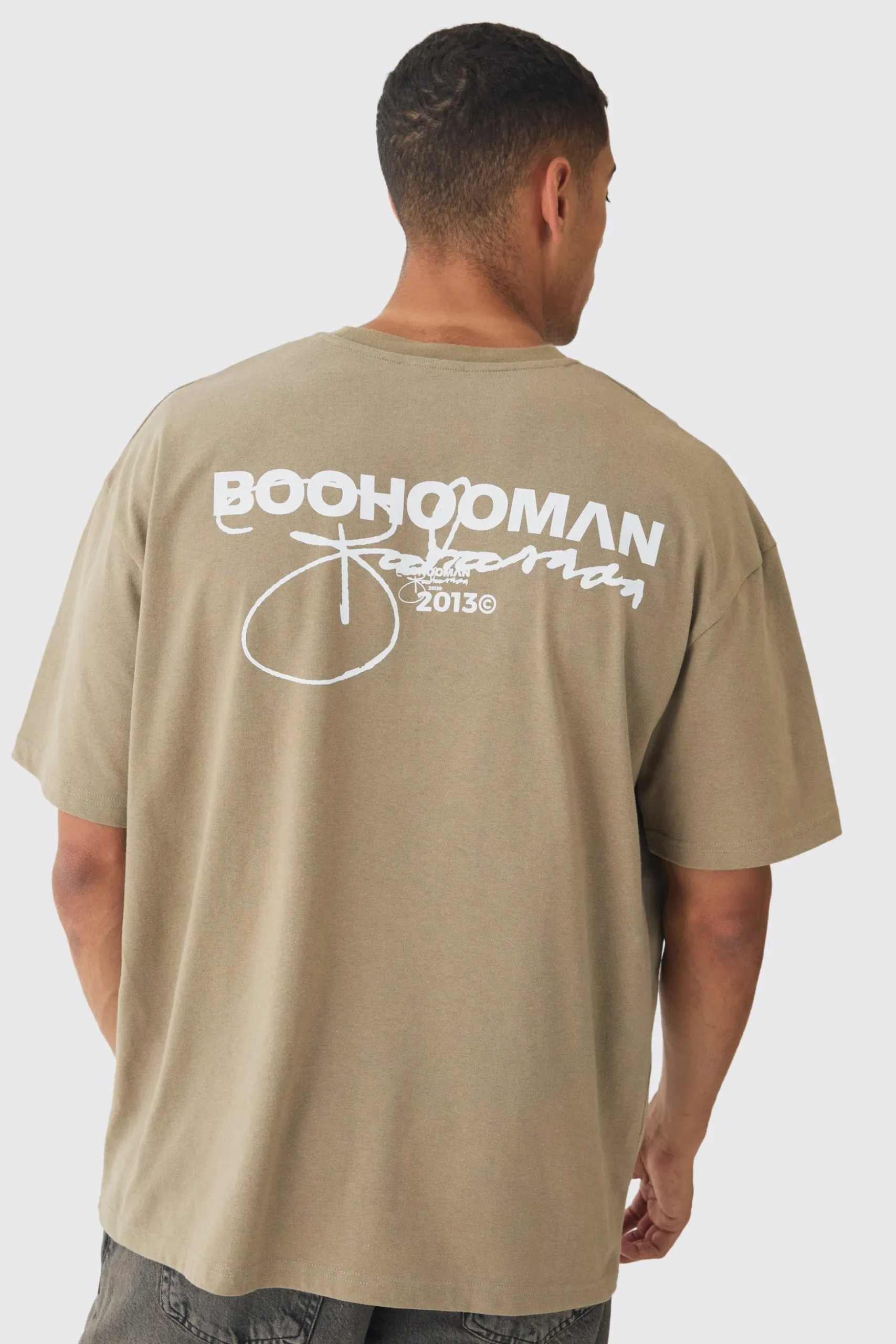 Oversized Boohooman Printed T-Shirt | BoohooMAN UK
