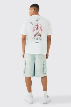 Oversized Botanist Tree Print T-shirt | BoohooMAN UK