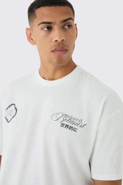 Oversized Botanist Tree Print T-shirt | BoohooMAN UK