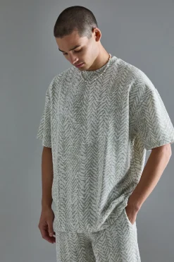 Oversized Boucle T-shirt | BoohooMAN UK