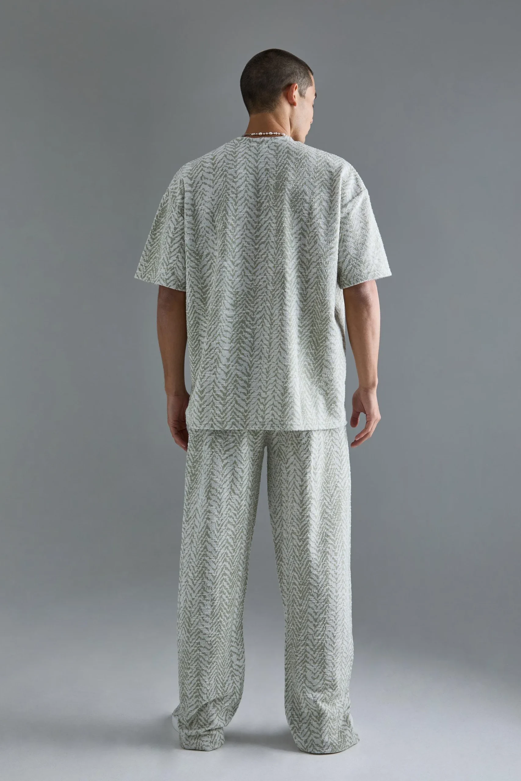 Oversized Boucle T-shirt | BoohooMAN UK
