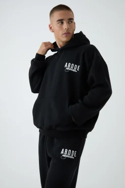 Oversized Boxy ABODE Hoodie | BoohooMAN UK
