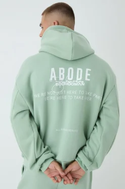 Oversized Boxy ABODE Hoodie | BoohooMAN UK