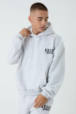 Oversized Boxy ABODE Hoodie | BoohooMAN UK