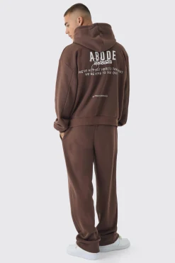 Oversized Boxy ABODE Hoodie | BoohooMAN UK