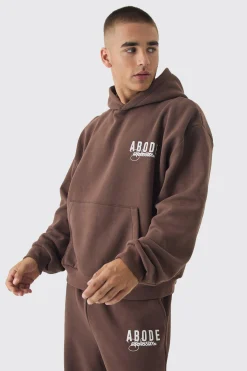 Oversized Boxy ABODE Hoodie | BoohooMAN UK