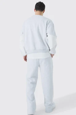 Oversized Boxy Applique Moto Sweatshirt | BoohooMAN UK
