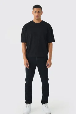 Oversized Boxy Basic T-shirt | BoohooMAN UK