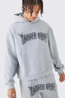 Oversized Boxy Bird Graphic Hooded Tracksuit | BoohooMAN UK