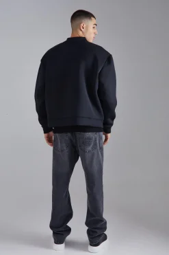 Oversized Boxy Bonded Scuba Bomber Jacket | BoohooMAN UK