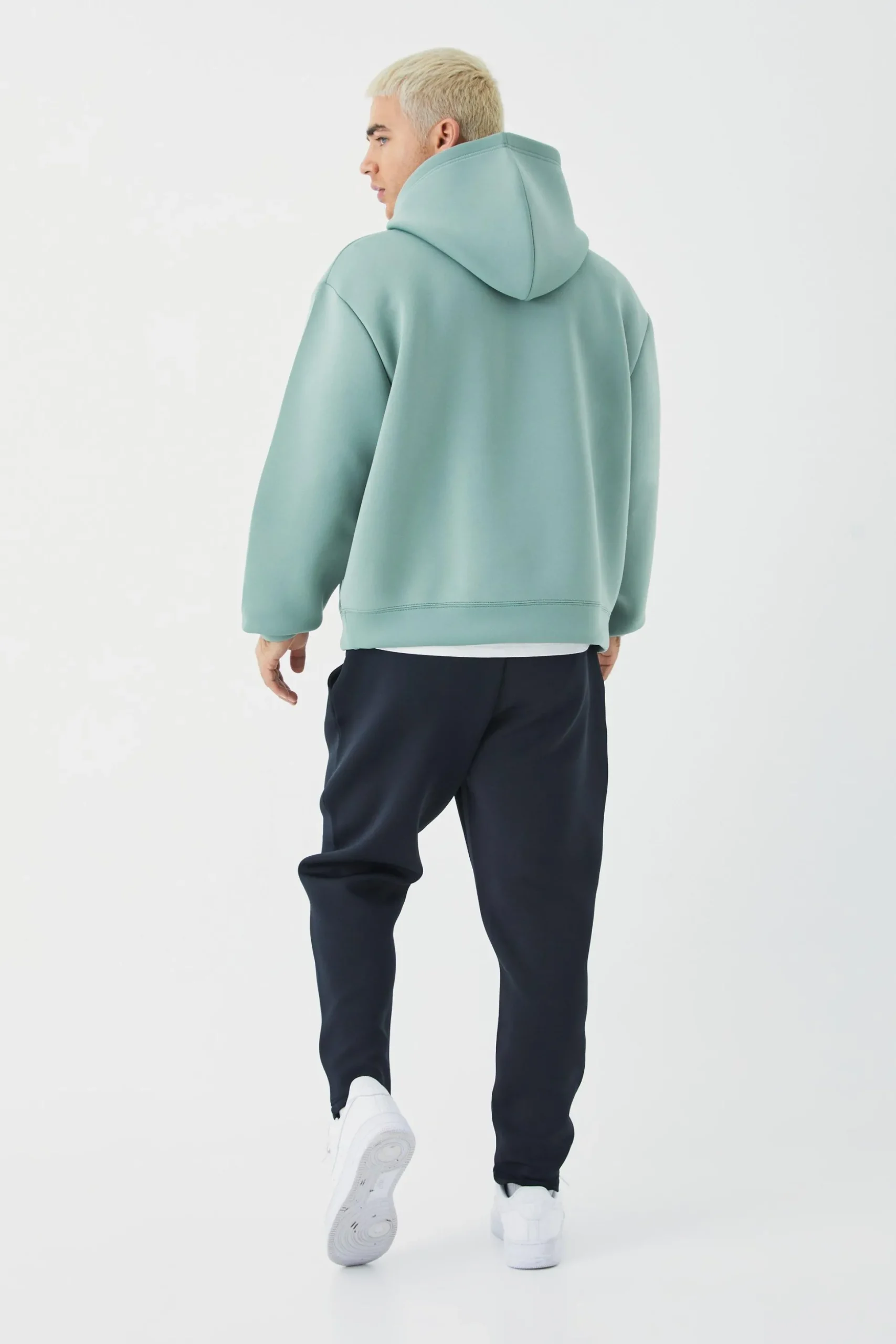 Oversized Boxy Bonded Scuba Hoodie | BoohooMAN UK