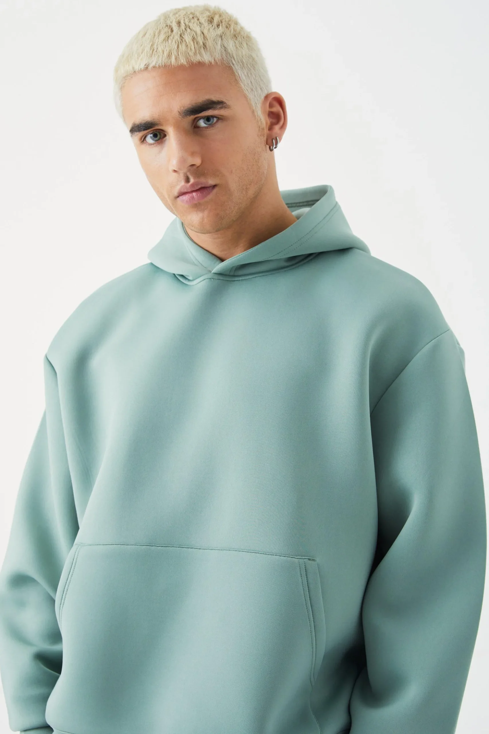 Oversized Boxy Bonded Scuba Hoodie | BoohooMAN UK