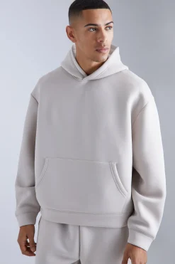 Oversized Boxy Bonded Scuba Hoodie | BoohooMAN UK