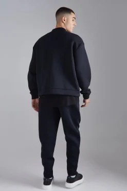 Oversized Boxy Bonded Scuba Bomber Set | BoohooMAN UK