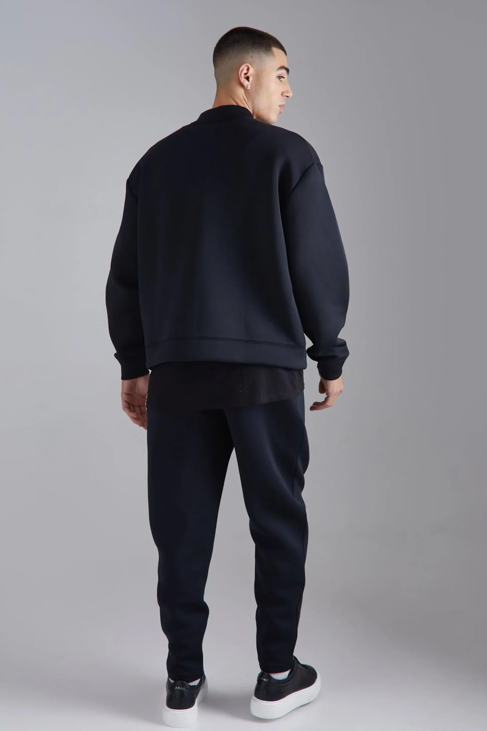 Oversized Boxy Bonded Scuba Bomber Set | BoohooMAN UK