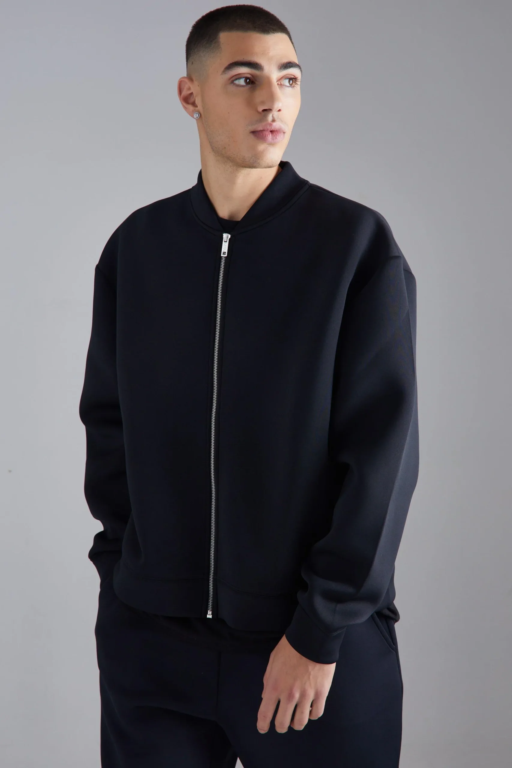 Oversized Boxy Bonded Scuba Bomber Set | BoohooMAN UK