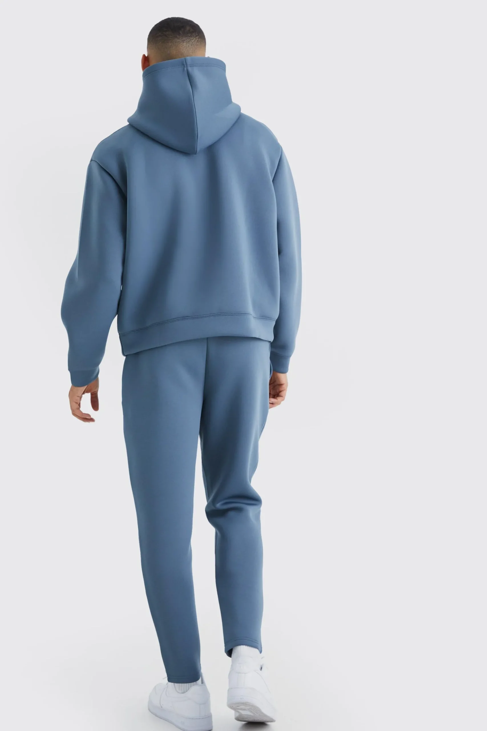 Oversized Boxy Bonded Scuba Hooded Tracksuit | BoohooMAN UK