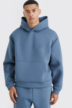 Oversized Boxy Bonded Scuba Hooded Tracksuit | BoohooMAN UK