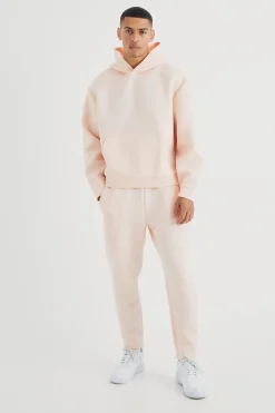 Oversized Boxy Bonded Scuba Hooded Tracksuit | BoohooMAN UK