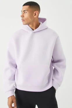 Oversized Boxy Bonded Scuba Hoodie | BoohooMAN UK