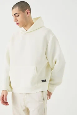 Oversized Boxy Bonded Scuba Hoodie | BoohooMAN UK