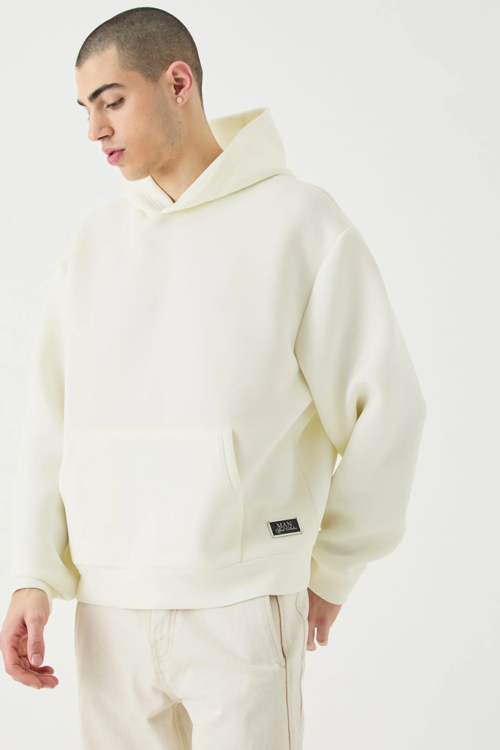 Oversized Boxy Bonded Scuba Hoodie | BoohooMAN UK