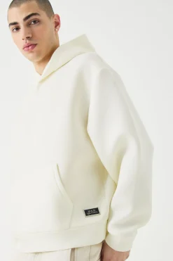 Oversized Boxy Bonded Scuba Hoodie | BoohooMAN UK