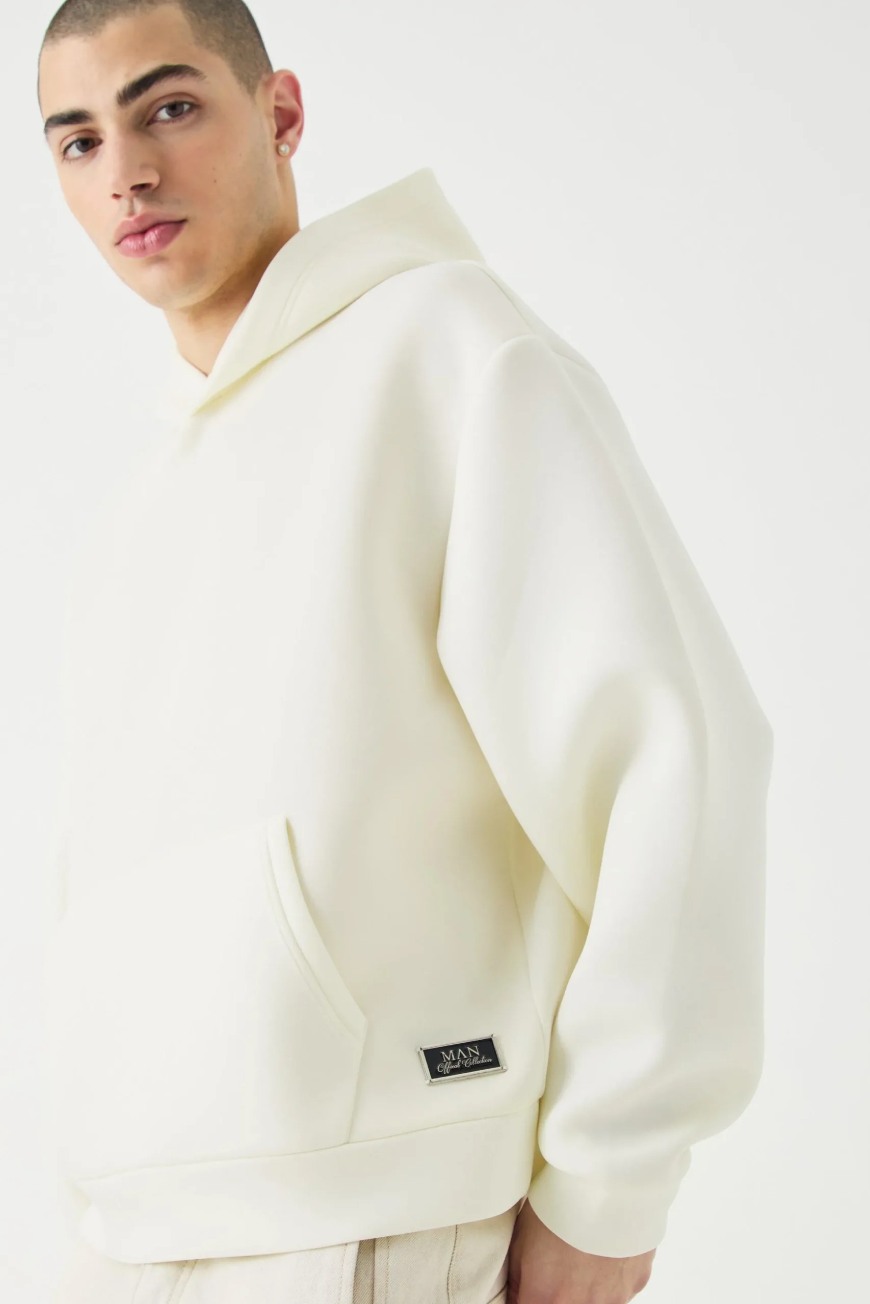 Oversized Boxy Bonded Scuba Hoodie | BoohooMAN UK