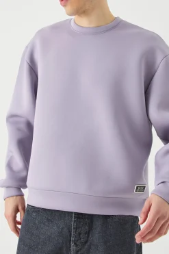 Oversized Boxy Bonded Scuba Sweatshirt | BoohooMAN UK