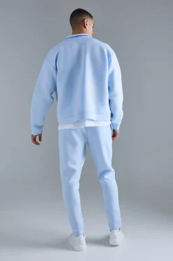 Oversized Boxy Bonded Scuba Bomber Set | BoohooMAN UK